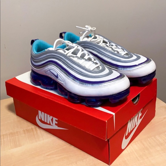 Air Vapormax 97 White/Aqua-Varsity Purple - Picture 2 of 8